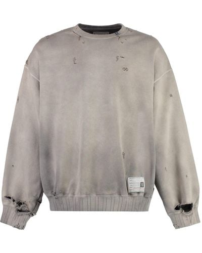 Maison Mihara Yasuhiro Cotton Crew-Neck Sweatshirt - Grey