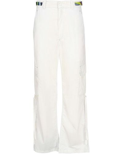 Emilio Pucci Iride Cargo Trousers - White