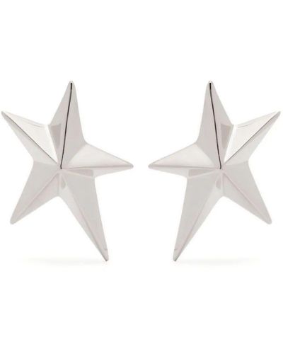 Mugler Maxi Star Stud Earrings - White