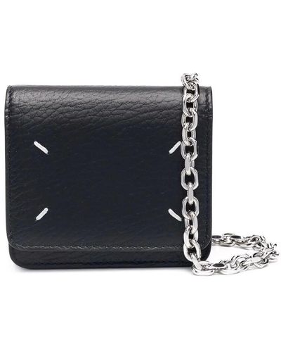 Maison Margiela Wallet On Chain Small Accessories - Blue