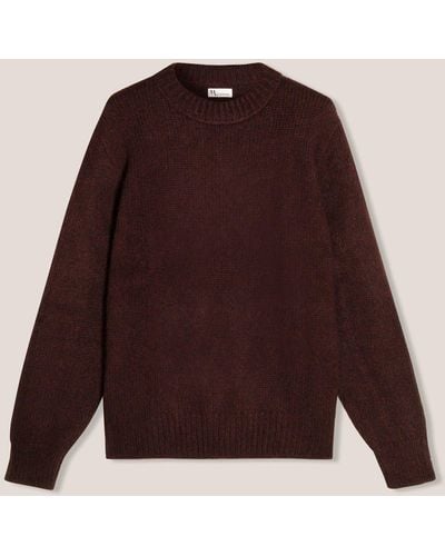 Doppiaa Aappio Burgundy Wool And Alpaca Sweater - Red