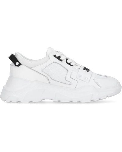Versace Leather & Mesh Sneaker - White