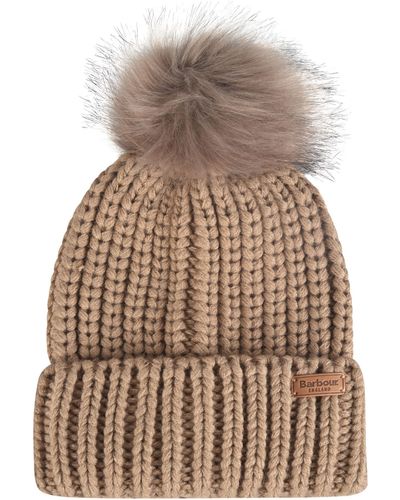 Barbour Saltburn Beanie And Scarf Set - Brown