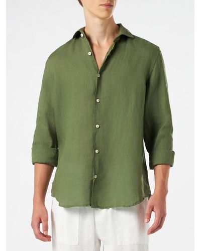 Mc2 Saint Barth Linen Military Shirt - Green