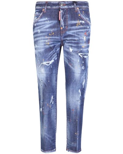 DSquared² Cropped Jeans - Blue