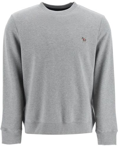 PS by Paul Smith Zebra Logo Sweatshirt In Organic Cotton - Gray
