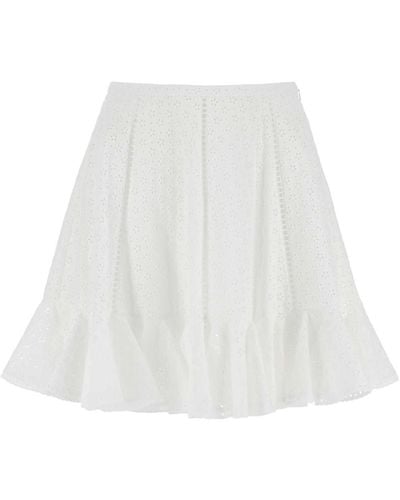Philosophy Di Lorenzo Serafini Broderie Anglaise Skirt - White