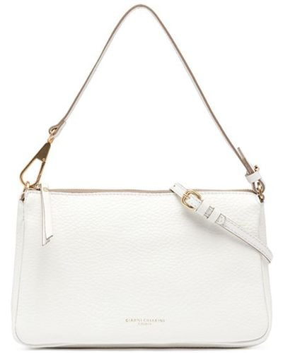 Gianni Chiarini Brooke Maxi Clutch Bag With Shoulder Strap - White