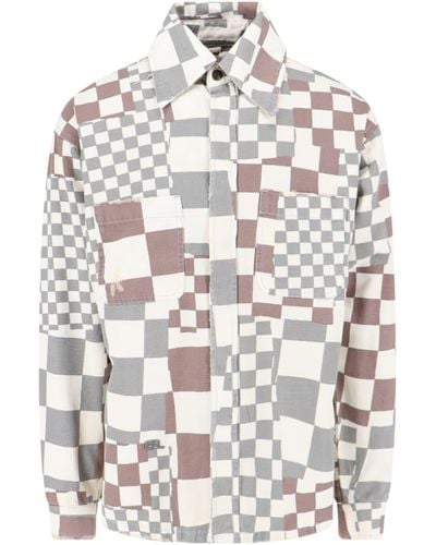 ERL Patchwork Shirt - White