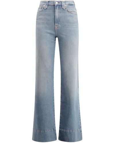7 For All Mankind High-Waisted Flared Jeans - Blue