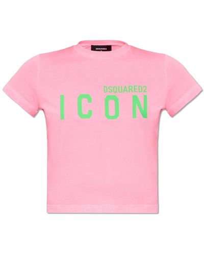 DSquared² T-Shirt With Logo - Pink