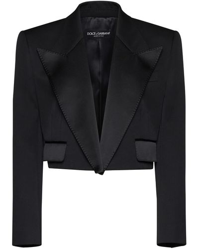 Dolce & Gabbana Short Tuxedo Jacket - Black