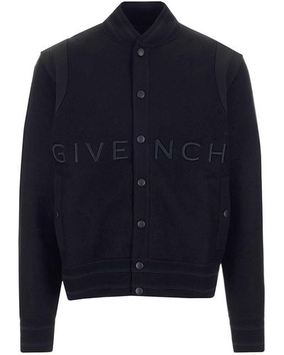 Givenchy 4g Motif Embroidered Jacket - Blue