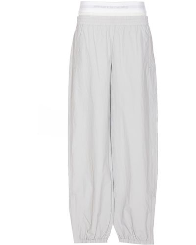 Alexander Wang Track Trousers With Logo Waistband - White