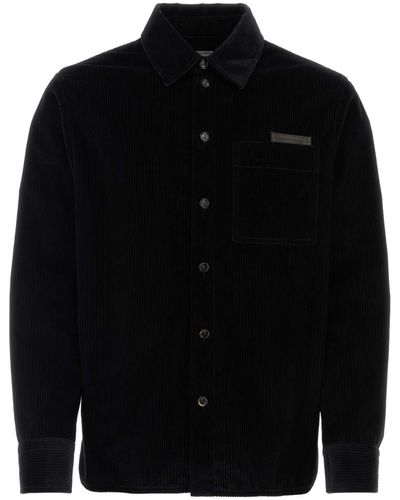 Bottega Veneta Midnight Corduroy Shirt - Black