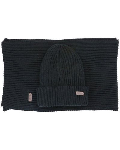 Barbour Crimdon Beanie And Scarf Set - Black