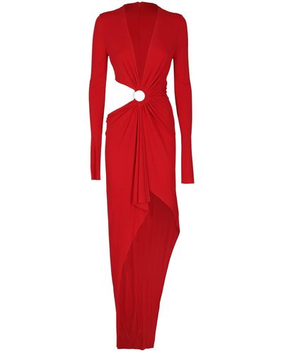 Alexandre Vauthier Cut Out Long Dress - Red