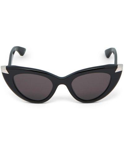 Alexander McQueen Cat-Eye Punk Rivet Sunglasses - Black