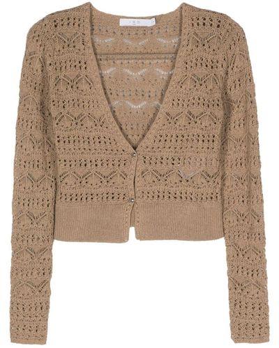 IRO Knitted Button-Up Cardigan - Brown
