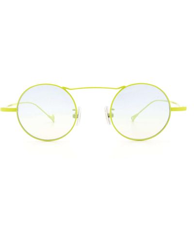 Eyepetizer Valentin Green Lime Sunglasses - White
