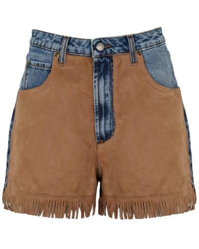 Roy Rogers And Suede Shorts - Blue