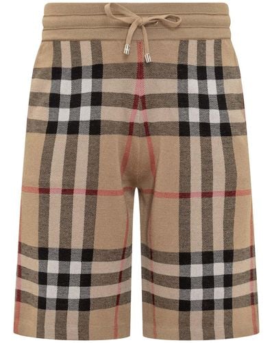 Burberry Iconic Check Shorts - Natural