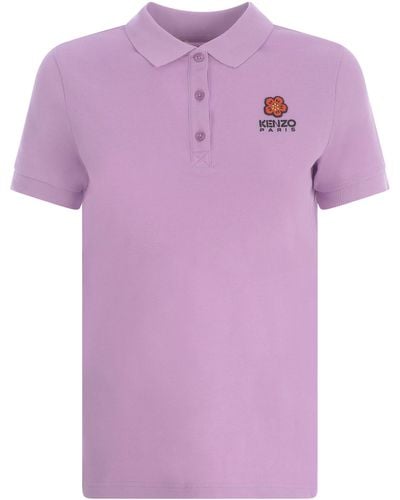 KENZO Polo Shirt In Cotton - Purple