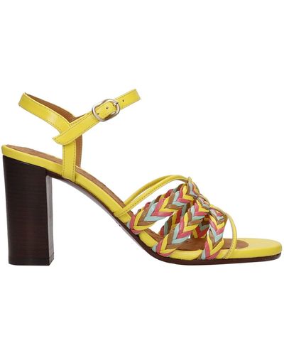 Chie Mihara Bari Woven High Heel Sandals - Yellow