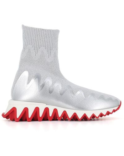 Christian Louboutin Sneaker Sharky Sock Flat - White