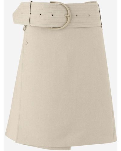 Burberry Canvas Trench Skirt - White