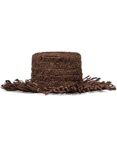 Gianni Chiarini Marcella Hat Crocheted With Straw Effect - Brown