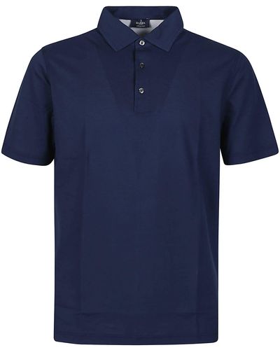 Barba Napoli Short Sleeve Polo Shirt - Blue