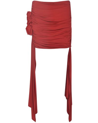Magda Butrym Wrap Sided Short Skirt - Red