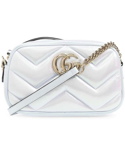 Gucci 'GG Marmont Small' Shoulder Bag - White