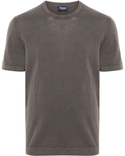 Drumohr Cotton T-Shirt - Gray