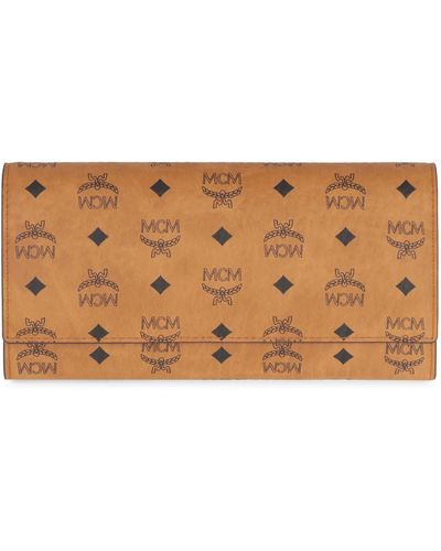 MCM Trifold Continental Wallet - Brown
