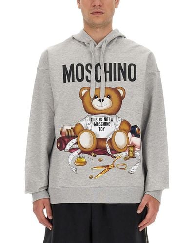 Moschino Teddy Print Sweatshirt - Gray