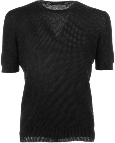 Tagliatore Knitted T-Shirt - Black