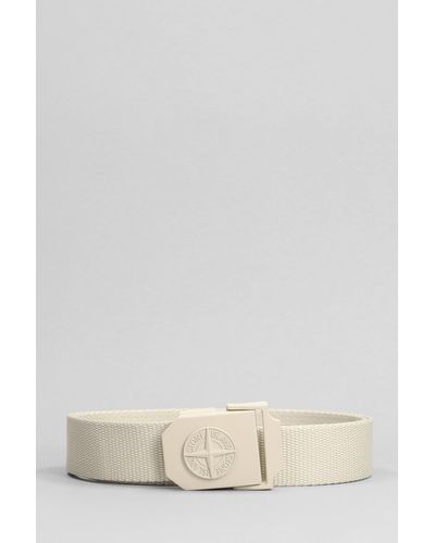Stone Island Belts In Beige Cotton - Natural