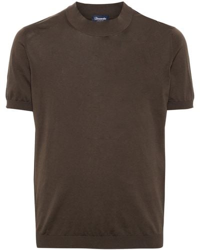 Drumohr Cotton T-Shirt - Brown