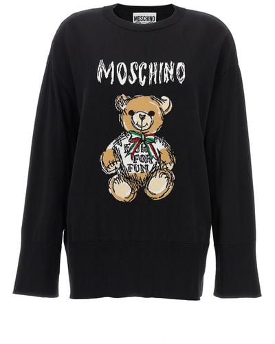 Moschino Teddy Bear Sweater, Cardigans - Black