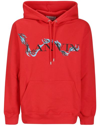 Lanvin Cny Oversized Hoodie - Red
