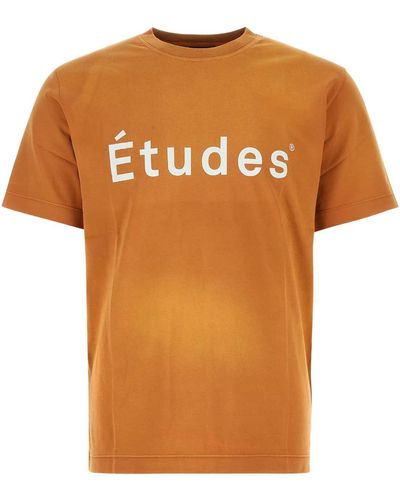 Etudes Studio Caramel Cotton T-Shirt - Orange