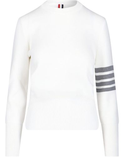 Thom Browne 4-bar Sweater - White