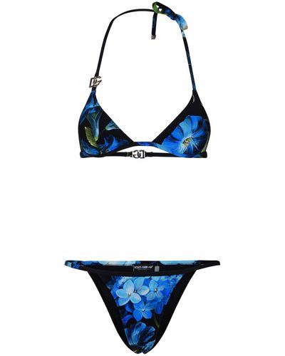 Dolce & Gabbana Multicolor Polyamide Blend Bikini - Blue