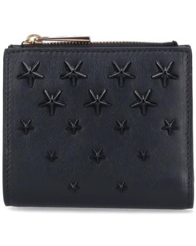 Jimmy Choo Hanni Bi-fold Leather Wallet - Black
