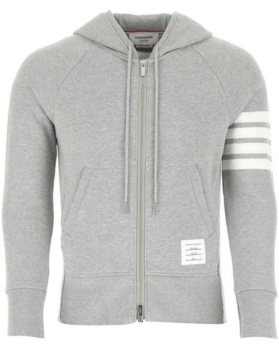 Thom Browne Melange Cotton Sweatshirt - Grey