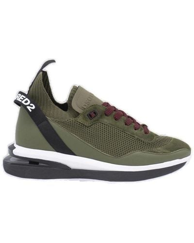 DSquared² Slash Lace-Up Trainers - Green