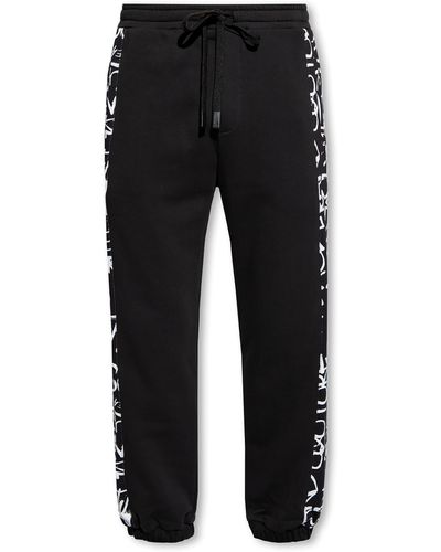 Versace Jeans Couture Printed Sweatpants - Black
