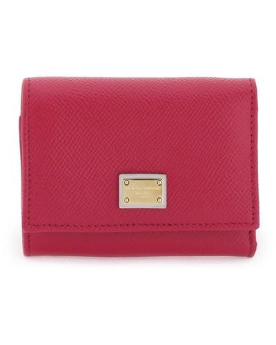 Dolce & Gabbana French Flap Wallet - Red